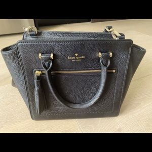 Authentic perfect black leather Kate Spade bag